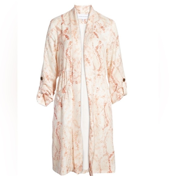 Cupcakes snd Cashmere Heather Snake-Printed Trench Coat 3X - Picture 3 of 10